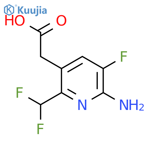 2-Amino-6-(difluoromethyl)-3-fluoropyridine-5-acetic acid structure