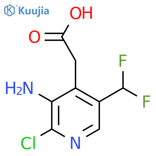 3-Amino-2-chloro-5-(difluoromethyl)pyridine-4-acetic acid structure