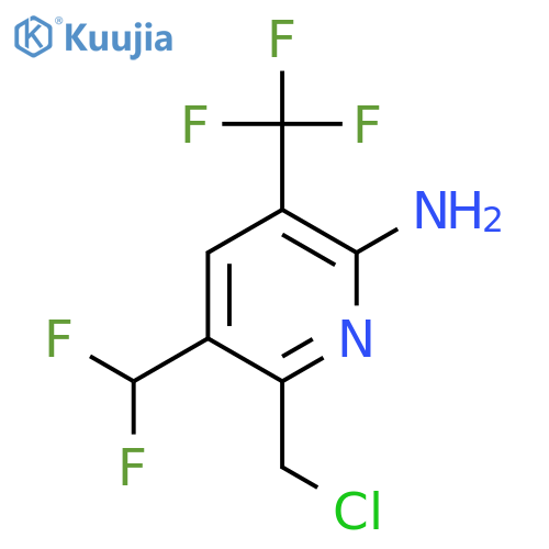 2-Amino-6-(chloromethyl)-5-(difluoromethyl)-3-(trifluoromethyl)pyridine structure