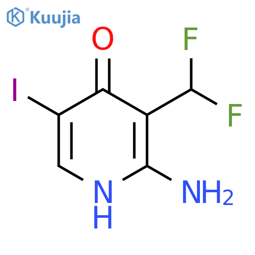 2-Amino-3-(difluoromethyl)-4-hydroxy-5-iodopyridine structure