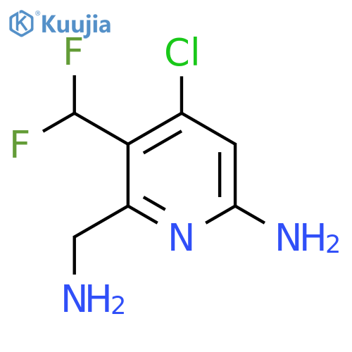 6-Amino-2-(aminomethyl)-4-chloro-3-(difluoromethyl)pyridine structure