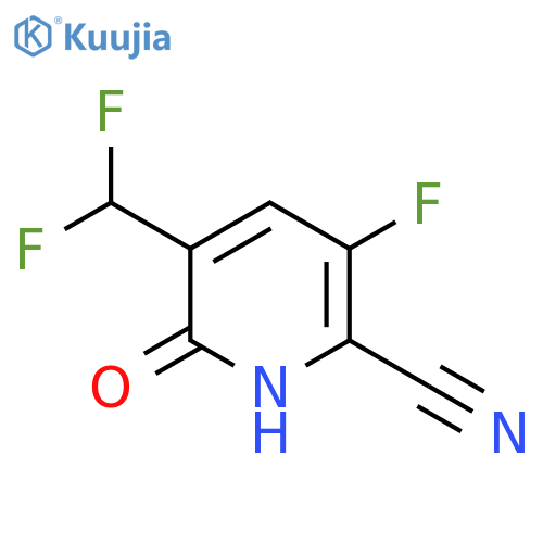 2-Cyano-5-(difluoromethyl)-3-fluoro-6-hydroxypyridine structure