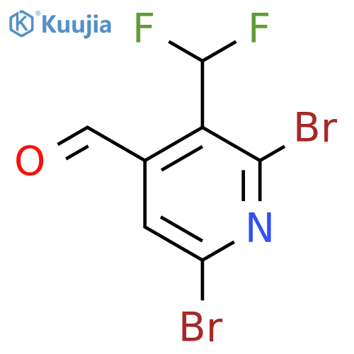 2,6-Dibromo-3-(difluoromethyl)pyridine-4-carboxaldehyde structure