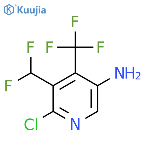 5-Amino-2-chloro-3-(difluoromethyl)-4-(trifluoromethyl)pyridine structure