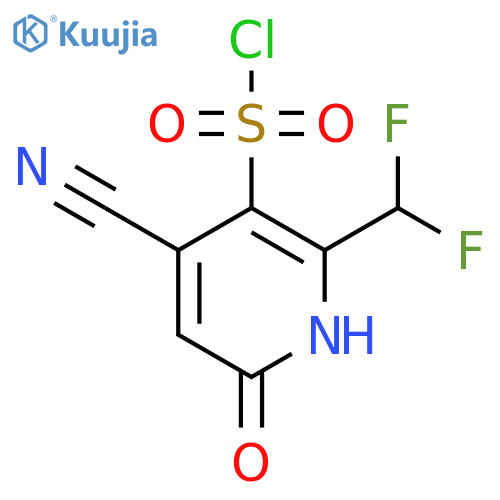 4-Cyano-2-(difluoromethyl)-6-hydroxypyridine-3-sulfonyl chloride structure