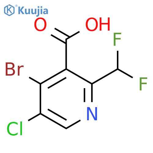 4-Bromo-5-chloro-2-(difluoromethyl)pyridine-3-carboxylic acid structure