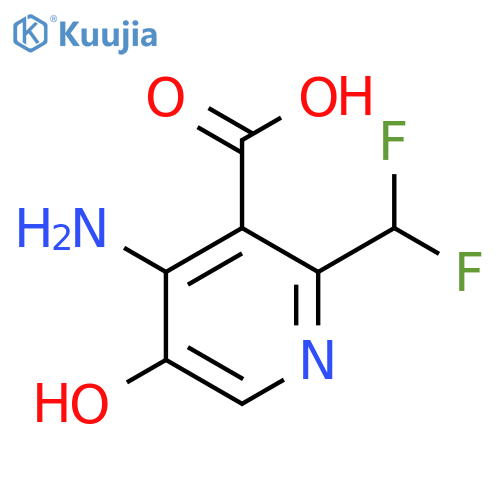 4-Amino-2-(difluoromethyl)-5-hydroxypyridine-3-carboxylic acid structure