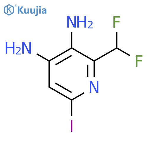 3,4-Diamino-2-(difluoromethyl)-6-iodopyridine structure