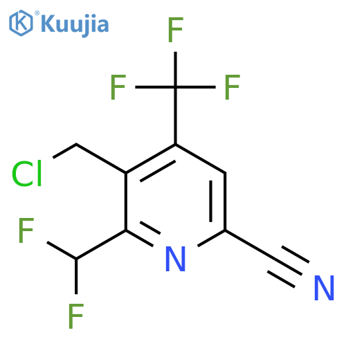3-(Chloromethyl)-6-cyano-2-(difluoromethyl)-4-(trifluoromethyl)pyridine structure