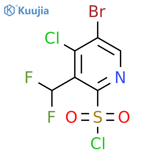 5-Bromo-4-chloro-3-(difluoromethyl)pyridine-2-sulfonyl chloride structure