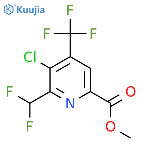 Methyl 3-chloro-2-(difluoromethyl)-4-(trifluoromethyl)pyridine-6-carboxylate structure