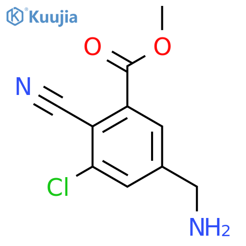 Methyl 5-aminomethyl-3-chloro-2-cyanobenzoate structure