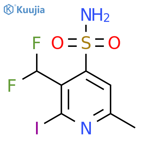 3-(Difluoromethyl)-2-iodo-6-methylpyridine-4-sulfonamide structure