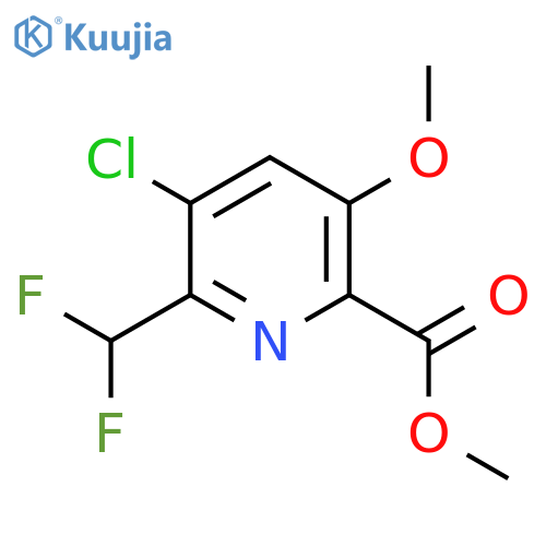 Methyl 3-chloro-2-(difluoromethyl)-5-methoxypyridine-6-carboxylate structure
