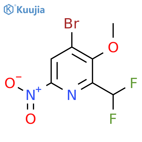 4-Bromo-2-(difluoromethyl)-3-methoxy-6-nitropyridine structure