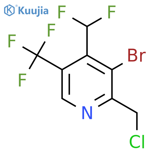 3-Bromo-2-(chloromethyl)-4-(difluoromethyl)-5-(trifluoromethyl)pyridine structure