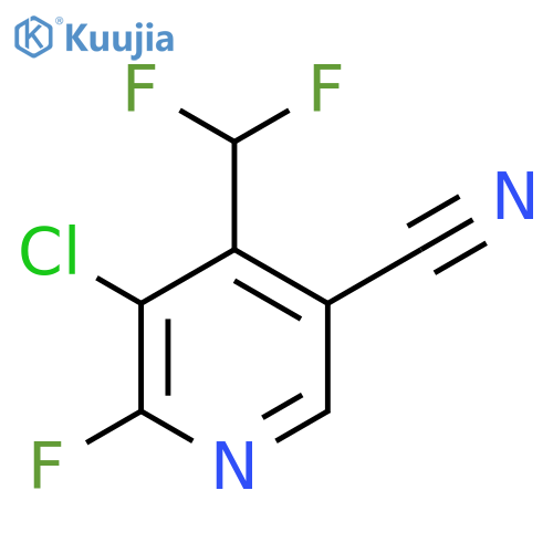 3-Chloro-5-cyano-4-(difluoromethyl)-2-fluoropyridine structure