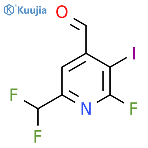 6-(Difluoromethyl)-2-fluoro-3-iodopyridine-4-carboxaldehyde structure