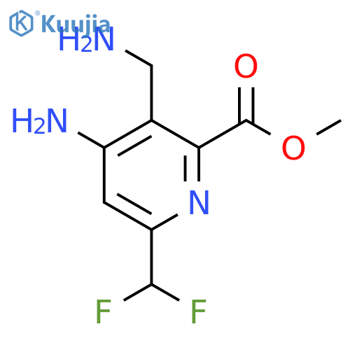 Methyl 4-amino-3-(aminomethyl)-6-(difluoromethyl)pyridine-2-carboxylate structure