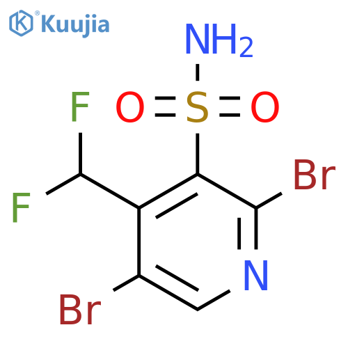 2,5-Dibromo-4-(difluoromethyl)pyridine-3-sulfonamide structure