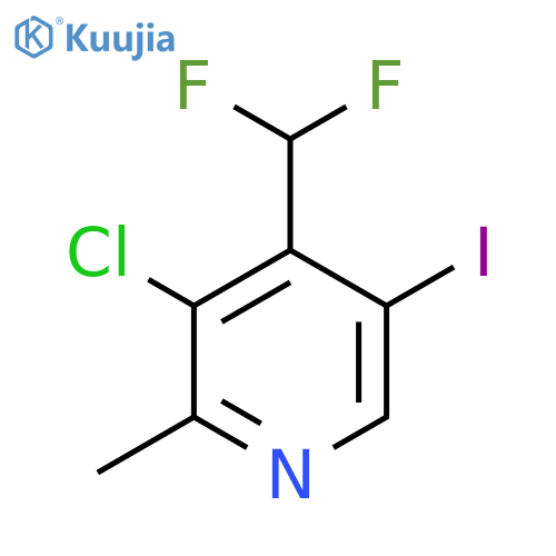 3-Chloro-4-(difluoromethyl)-5-iodo-2-methylpyridine structure