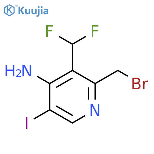 4-Amino-2-(bromomethyl)-3-(difluoromethyl)-5-iodopyridine structure