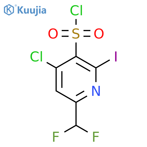 4-Chloro-6-(difluoromethyl)-2-iodopyridine-3-sulfonyl chloride structure