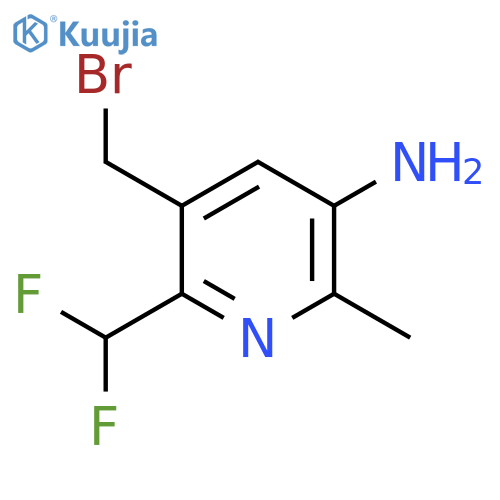 3-Amino-5-(bromomethyl)-6-(difluoromethyl)-2-methylpyridine structure