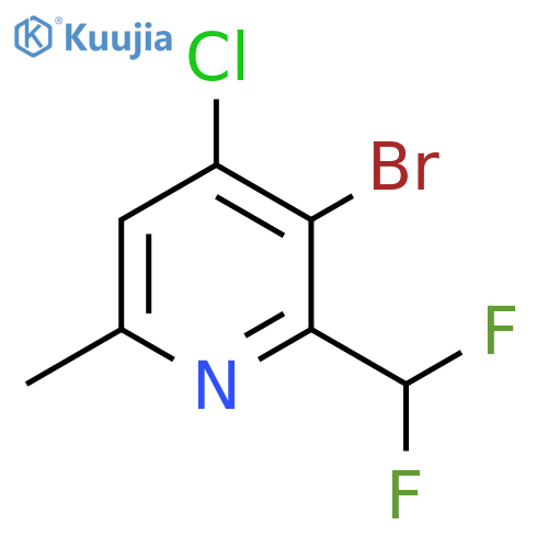 3-Bromo-4-chloro-2-(difluoromethyl)-6-methylpyridine structure