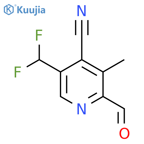 4-Cyano-5-(difluoromethyl)-3-methylpyridine-2-carboxaldehyde structure