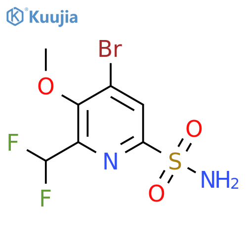 4-Bromo-2-(difluoromethyl)-3-methoxypyridine-6-sulfonamide structure