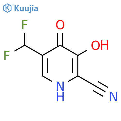 2-Cyano-5-(difluoromethyl)-3,4-dihydroxypyridine structure