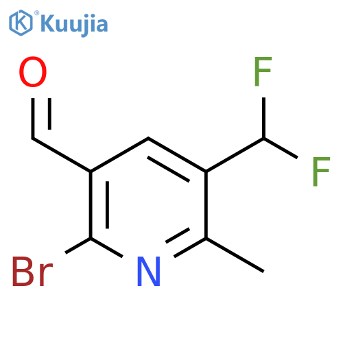 2-Bromo-5-(difluoromethyl)-6-methylpyridine-3-carboxaldehyde structure