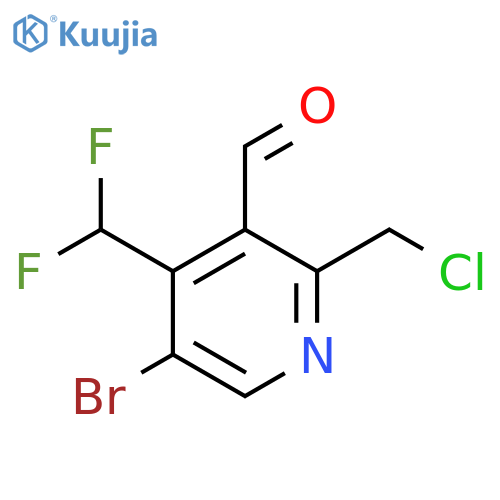 5-Bromo-2-(chloromethyl)-4-(difluoromethyl)pyridine-3-carboxaldehyde structure