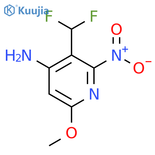 4-Amino-3-(difluoromethyl)-6-methoxy-2-nitropyridine structure