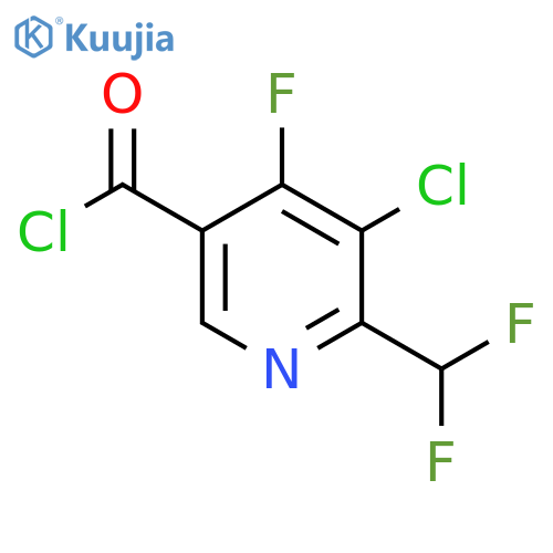 3-Chloro-2-(difluoromethyl)-4-fluoropyridine-5-carbonyl chloride structure