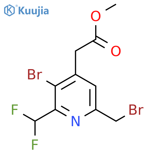 Methyl 3-bromo-6-(bromomethyl)-2-(difluoromethyl)pyridine-4-acetate structure