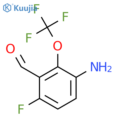 3-Amino-6-fluoro-2-(trifluoromethoxy)benzaldehyde structure