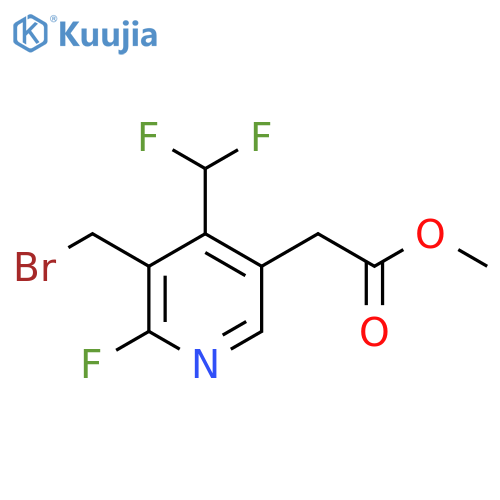 Methyl 3-(bromomethyl)-4-(difluoromethyl)-2-fluoropyridine-5-acetate structure