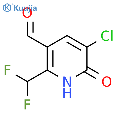 3-Chloro-6-(difluoromethyl)-2-hydroxypyridine-5-carboxaldehyde structure