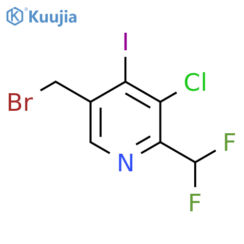 5-(Bromomethyl)-3-chloro-2-(difluoromethyl)-4-iodopyridine structure