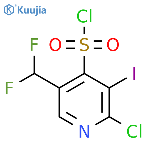 2-Chloro-5-(difluoromethyl)-3-iodopyridine-4-sulfonyl chloride structure