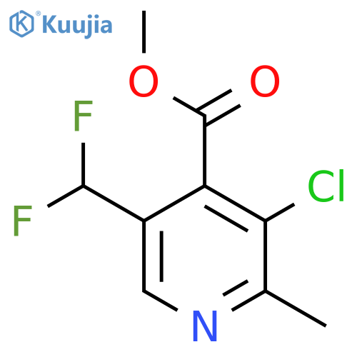 Methyl 3-chloro-5-(difluoromethyl)-2-methylpyridine-4-carboxylate structure