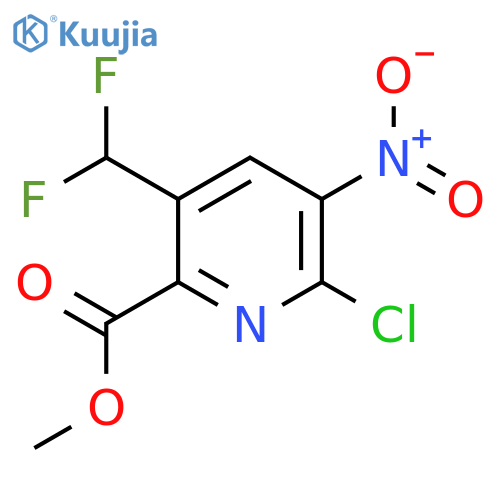 Methyl 2-chloro-5-(difluoromethyl)-3-nitropyridine-6-carboxylate structure