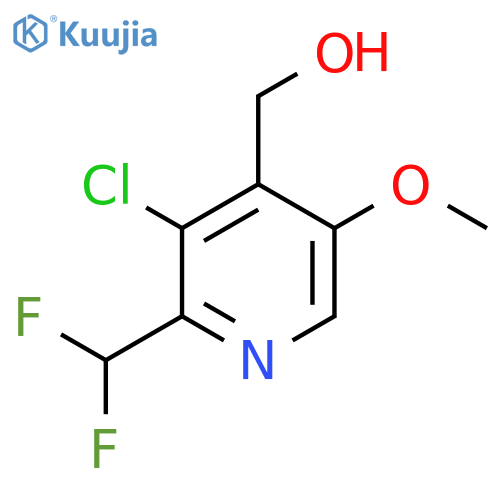 3-Chloro-2-(difluoromethyl)-5-methoxypyridine-4-methanol structure