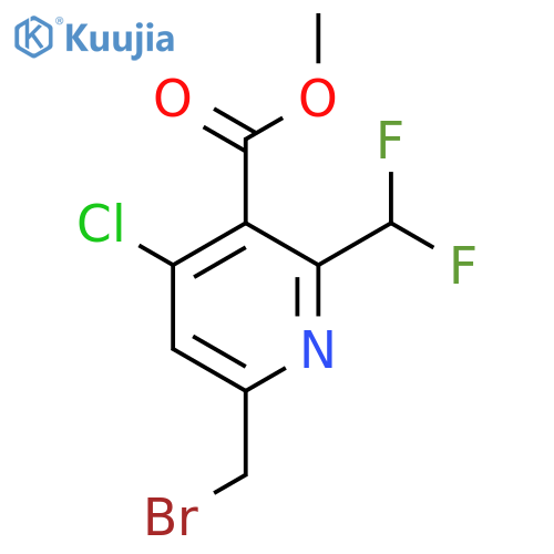 Methyl 6-(bromomethyl)-4-chloro-2-(difluoromethyl)pyridine-3-carboxylate structure