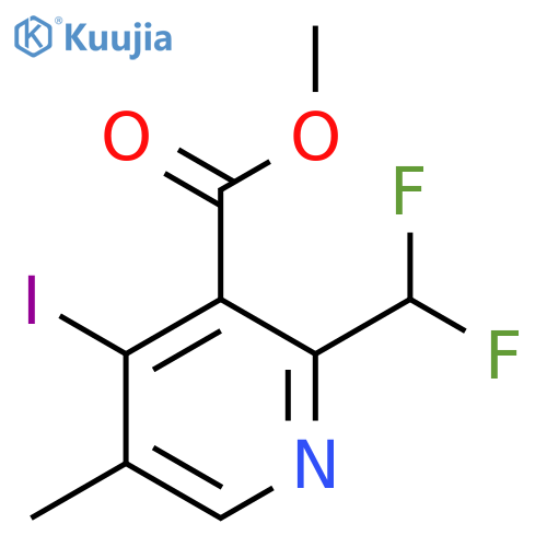 Methyl 2-(difluoromethyl)-4-iodo-5-methylpyridine-3-carboxylate structure