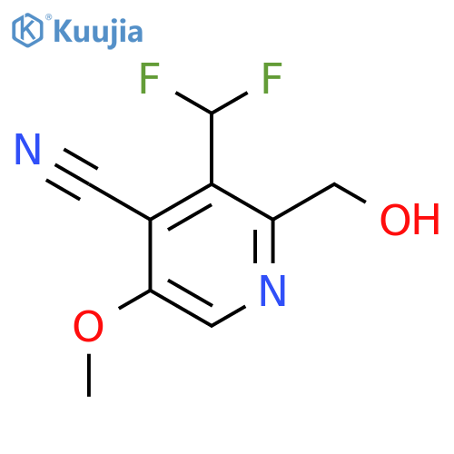 4-Cyano-3-(difluoromethyl)-5-methoxypyridine-2-methanol structure