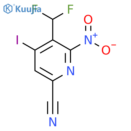 6-Cyano-3-(difluoromethyl)-4-iodo-2-nitropyridine structure