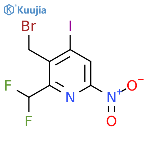 3-(Bromomethyl)-2-(difluoromethyl)-4-iodo-6-nitropyridine structure
